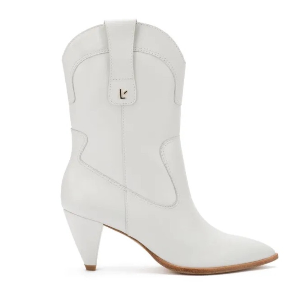 Larroude / LoveShackFancy White Heeled Boots